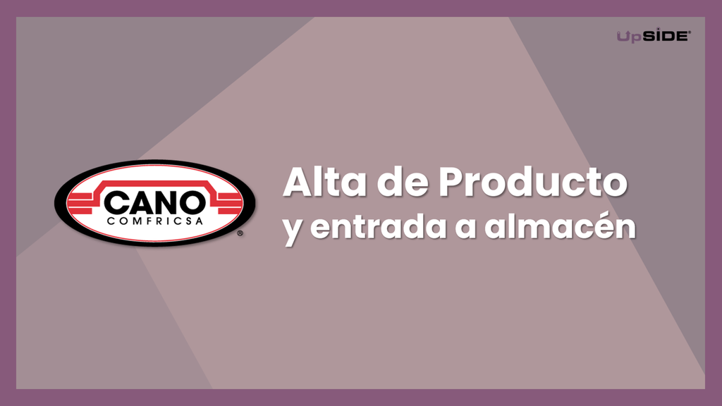 Alta de producto y entrada al almacén