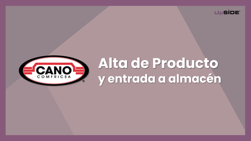 Alta de producto y entrada al almacén